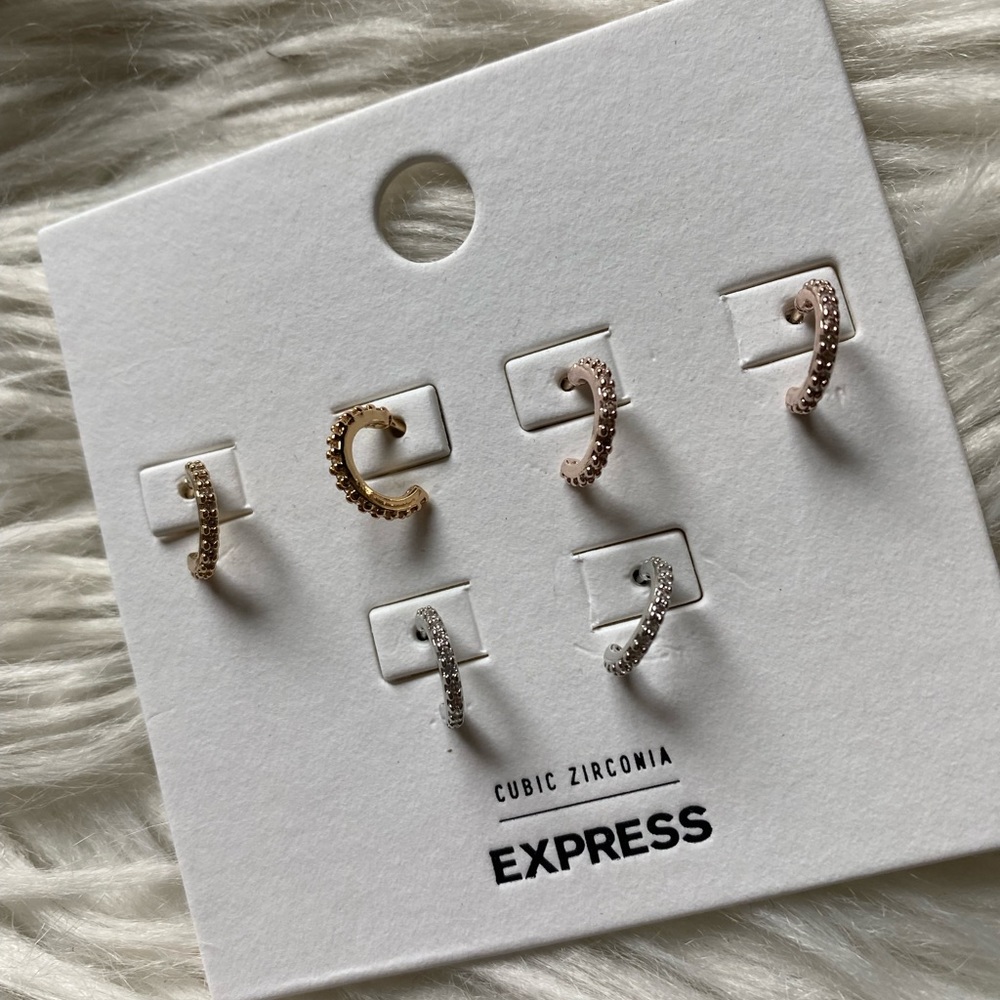 Express huggie hoops earring set - Picture 4 of 4